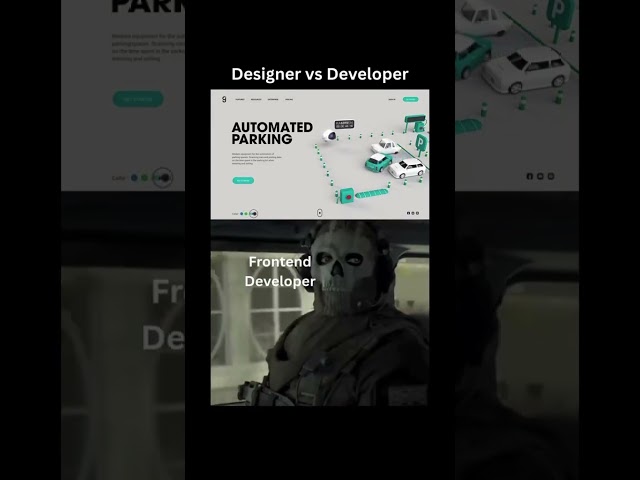 🔥 Designer vs Developer 😅💻🎨 #coding #tech #shorts