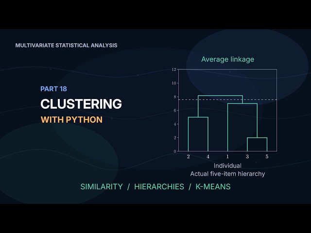 Clustering with Python | Multivariate Statistical Analysis (Part 18)