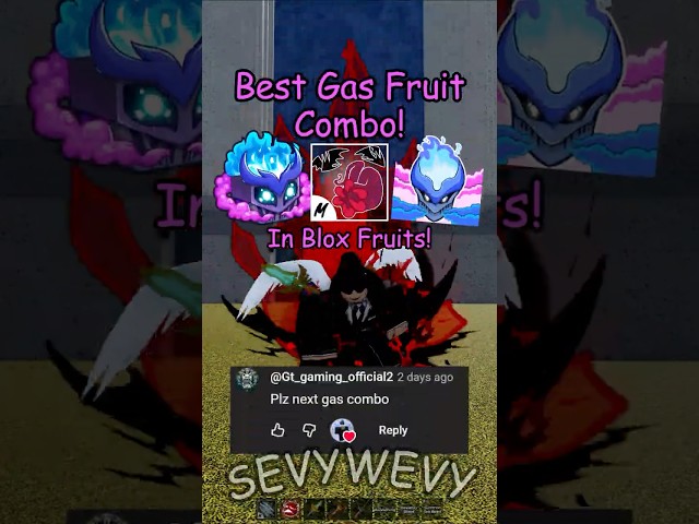 Best Gas Fruit Combo In Blox Fruits! #roblox #bloxfruits #shorts