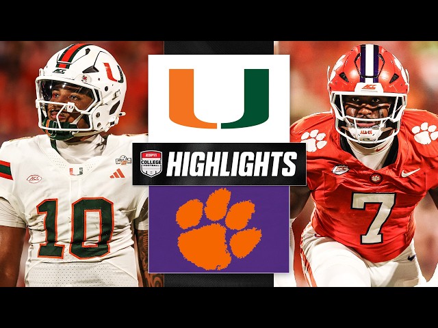Miami Hurricanes vs. Clemson Tigers | Full Game Highlights | ESPN College Football