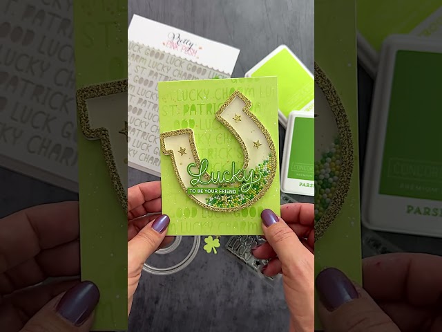 Lucky Horseshoe Shaker Card #shorts