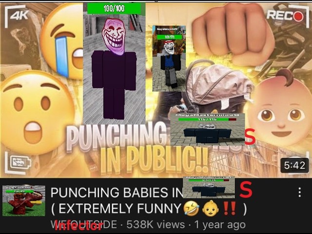 Roblox TIFR - Punching trolls in public