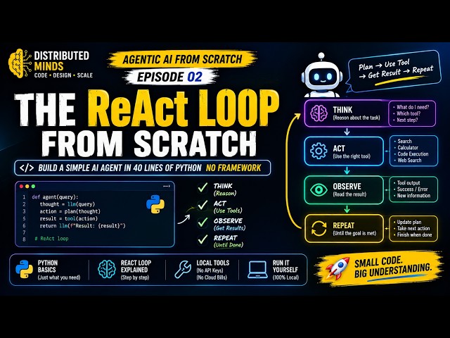 Build an AI Agent from Scratch | The ReAct Loop Explained | Agentic AI #2
