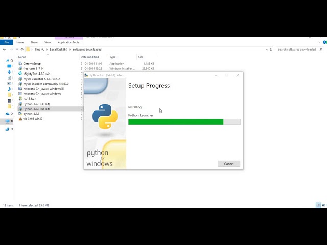 Python 3.7.3 - Win 64 Bit OS - Installation
