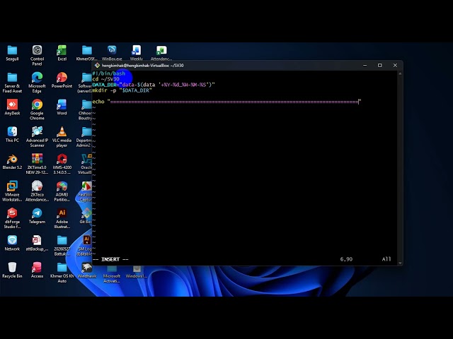Demo: Shell Script (Shebang is command) | By: Hengkimhak