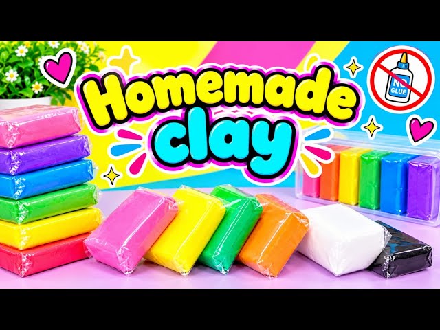 How to Make Air Dry Clay Without Glue /Easy Craft Ideas/DIY Homemade Clay! (No Glue) Super Soft Clay