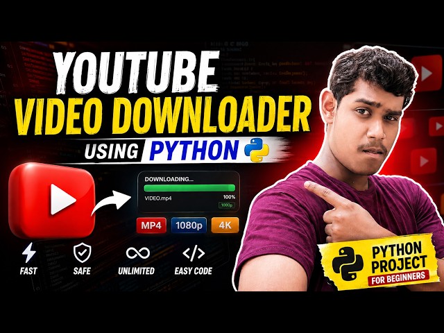 How to Make a Youtube Video Downloader in Python | Python Project for beginner in Hindi