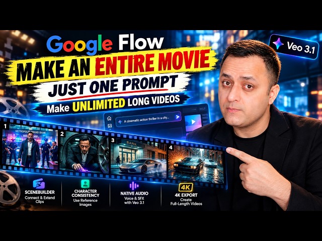 How to make Long AI Video from Just One Prompt using Google Flow