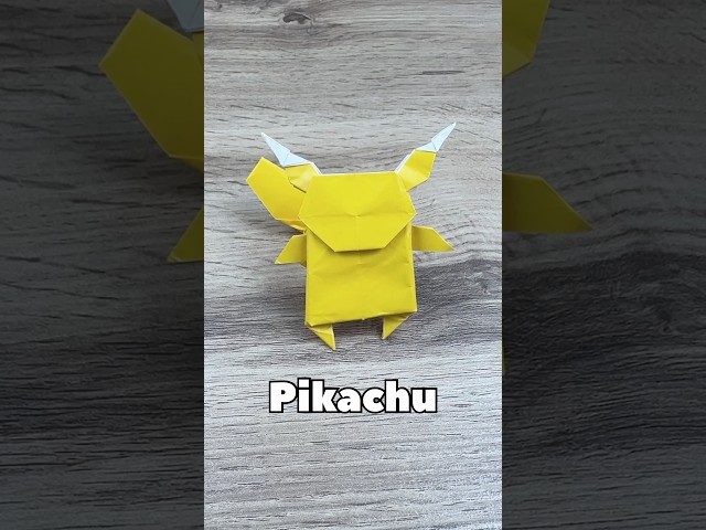EASY ORIGAMI PIKACHU POKEMON TUTORIAL | DIY POKÉMON PIKACHU FROM PAPER STEP BY STEP EASY ORIGAMI
