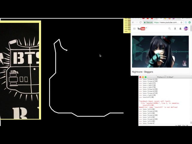 BTS Logo Outline Made with Python