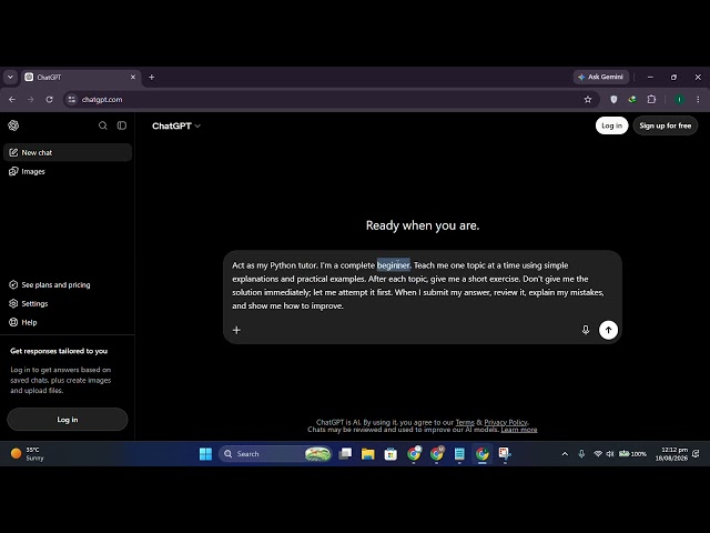 ChatGPT for Python Beginners: Learn Python From Scratch