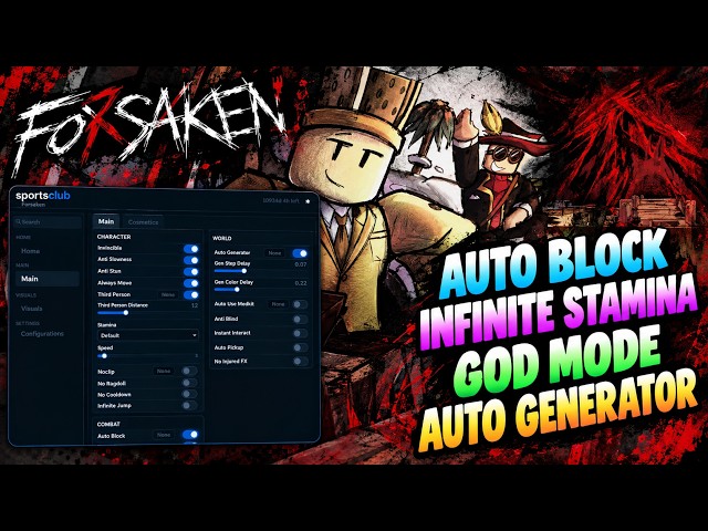 Forsaken Script | AUTO BLOCK, INFINITE STAMINA, GOD MODE, AUTO GENERATOR & More! | 2026