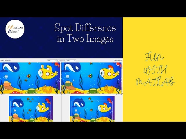 Spot difference in two images | #FunWithMATLAB | @MATLABHelper