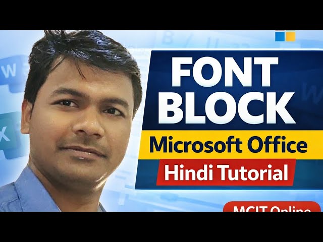 How to Use Font Block In Microsoft Office | Ms Word Font Block Tutorial | Day 9