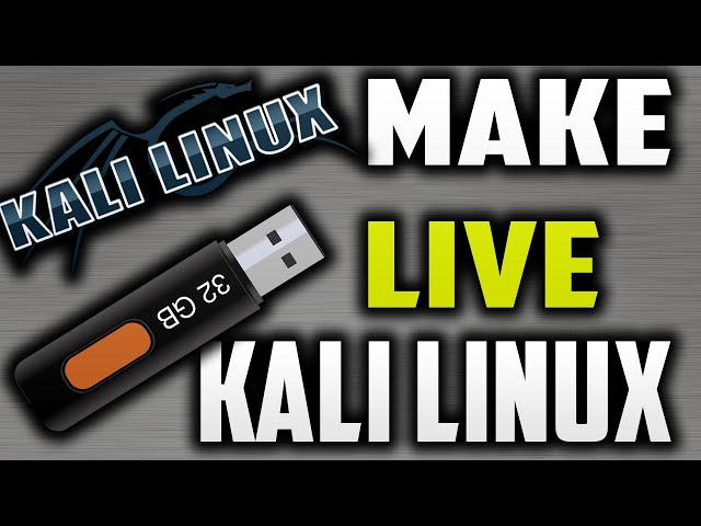 Kali Linux Live (Persistence) USB ပြုလုပ်နည်း