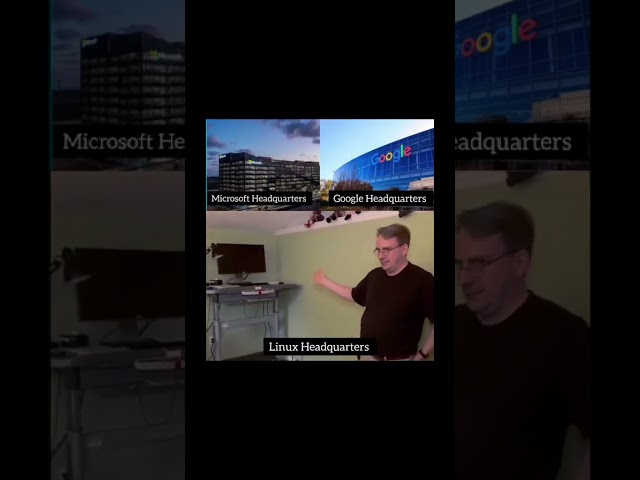 🔥 Google & Microsoft vs Linux Headquarters 😎💻 #tech #coding #shorts