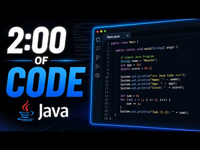     Watch Me Code Java for 2 Minutes