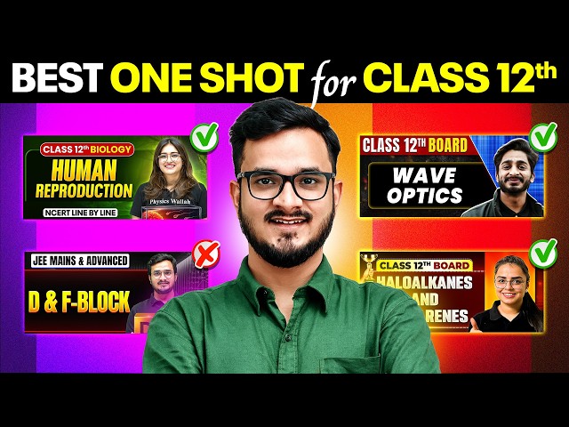 BEST ONE SHOT for Class 12th Boards 🔥 Free PDF 👇