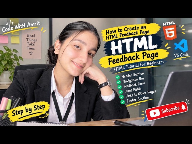 HTML Website Project | Step-by-Step Coding Tutorial for Beginners📝