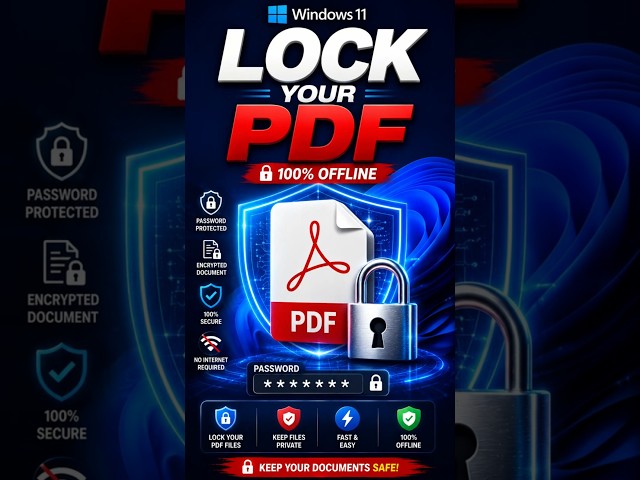 How to Protect a PDF with a  Password on Windows 11 Offline