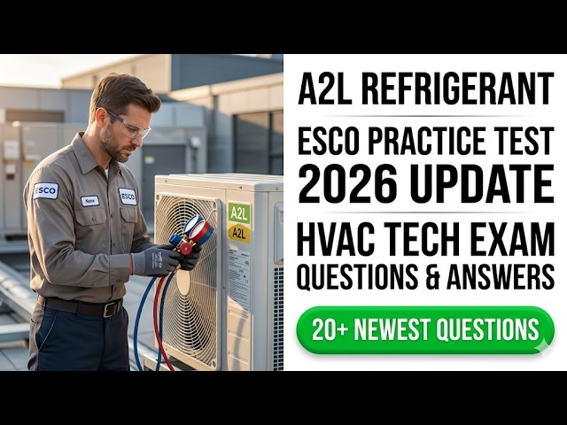 2026 ESCO A2L Refrigerant Practice Test Certification Questions and HVAC Prep Answers