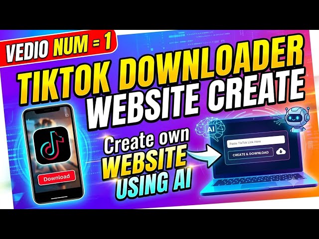 Create own website using ai Create own TikTok downloader website totally free Ep = 1