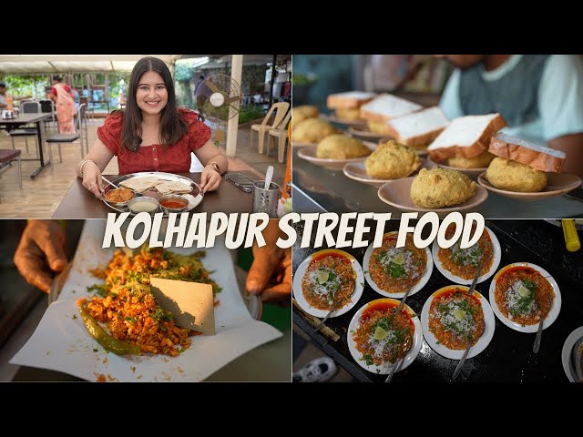 Best KOLHAPUR Street Food (Part 1) | Misal, Bhel, Tambda Pandhra Rassa, Khandoli & more