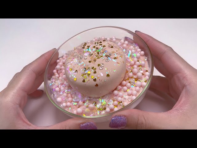 ASMR Slime | Festive dessert slime |  Clay slime mixing video #20