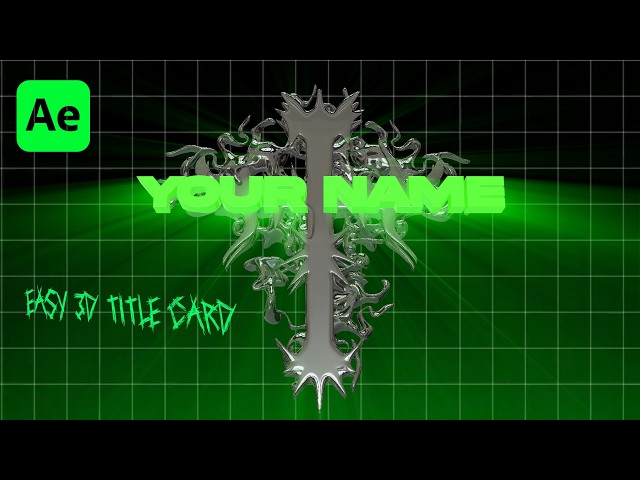 How to Create CRAZY 3D Titles in After Effects