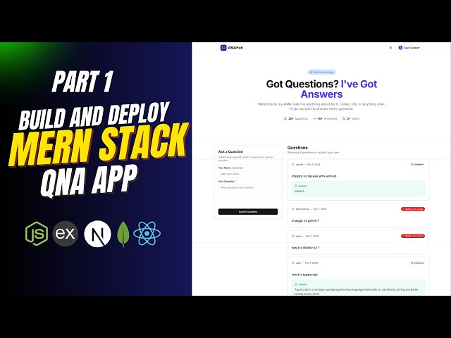 Build a Fullstack Q&A Platform with MERN Stack | Complete Project – Backend (Part 1)