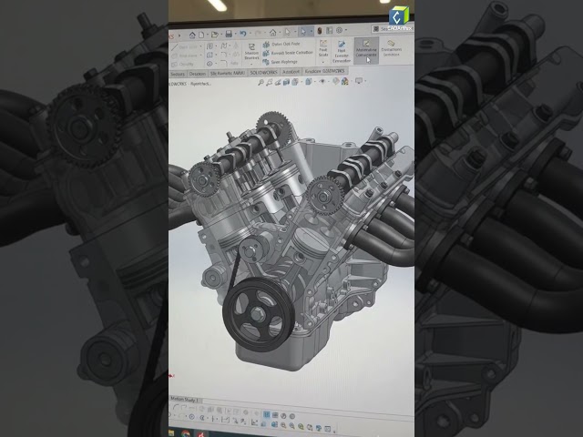Inside a V6 Engine in SOLIDWORKS | Complete Mechanical Design & Assembly