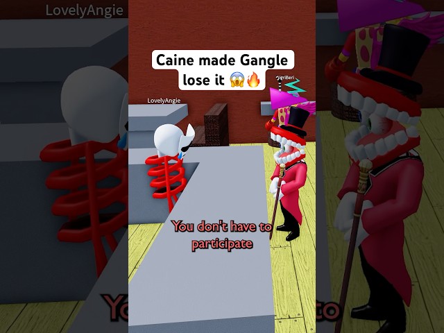 CAINE MADE GANGLE LOSE IT 😱🔥 #roblox #micup #tadc