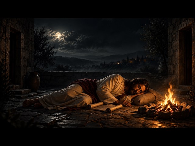 Fall Asleep to Philippians with Gentle Firelight - Calm Bible Reading for Rest & Sleep