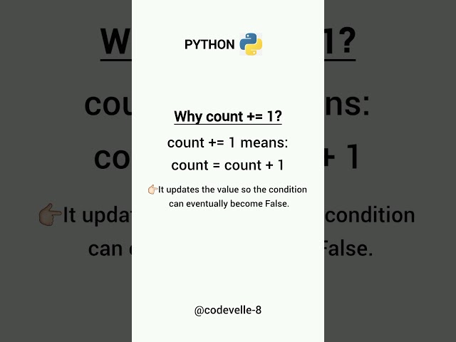 Python while Loop Explained with Example 🐍 | Infinite Loop | #python #shorts