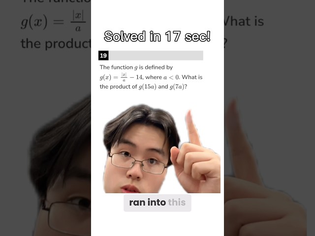 Solving hard SAT math questions in under 30 seconds pt.61 #justusedesmos #speedrun #satprep