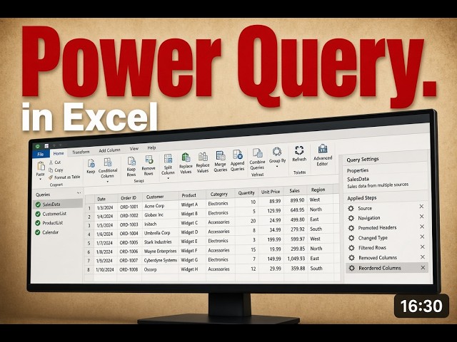 Power Query in EXCEL in 30 minutes