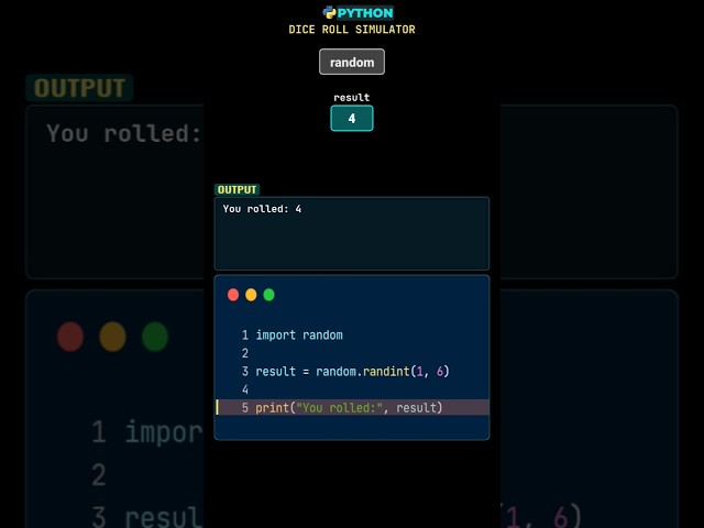 Can Python roll a dice for you? 🎲👀 #python #learnpython #pythonvariables