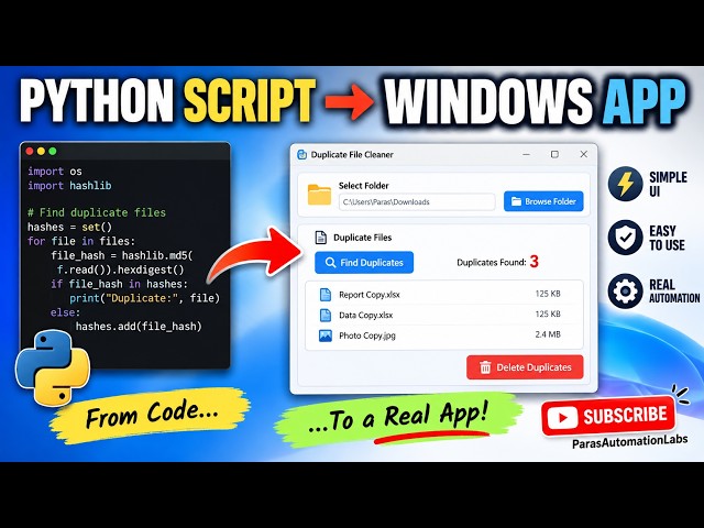 I Turned a Python Script Into a Windows App — No Coding Experience Needed