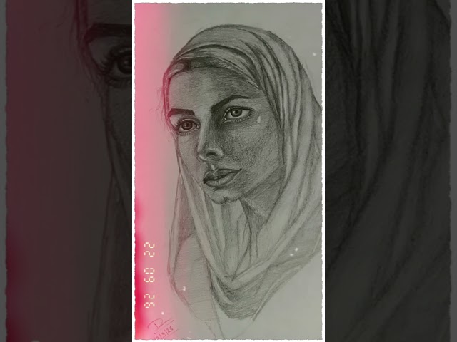 beautiful girl ka pencil drawing✍️ #art #shortvideo