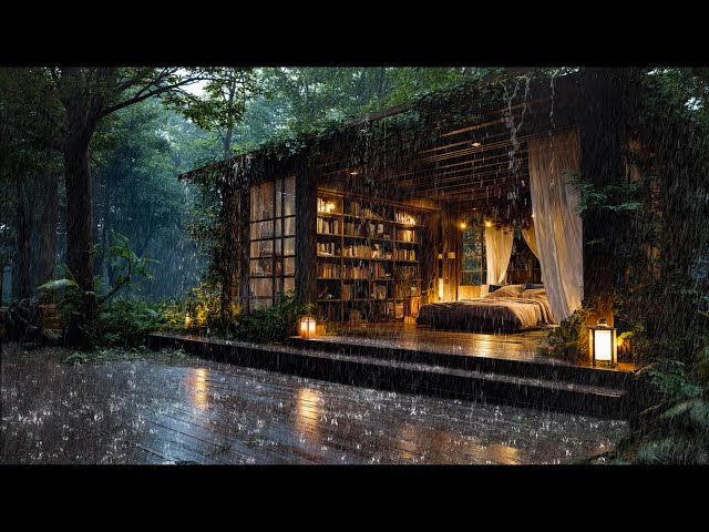 Música Piano Relajante Lluvia Suave y Truenos para Dormir Profundamente - Calmar la Mente