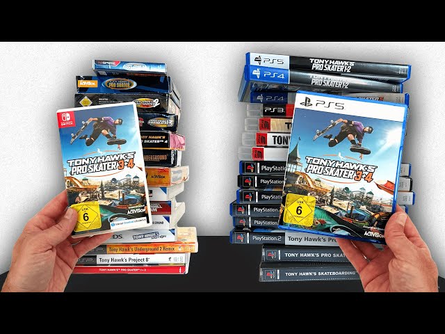 Unboxing EVERY Tony Hawk´s Pro Skater EVER + Gameplay