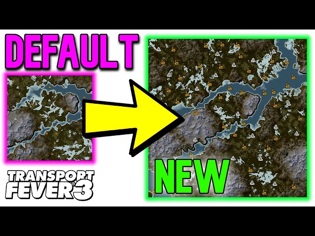 Unlock SECRET HUGE Maps Transport Fever 3 (Meglomaniac Map Size)