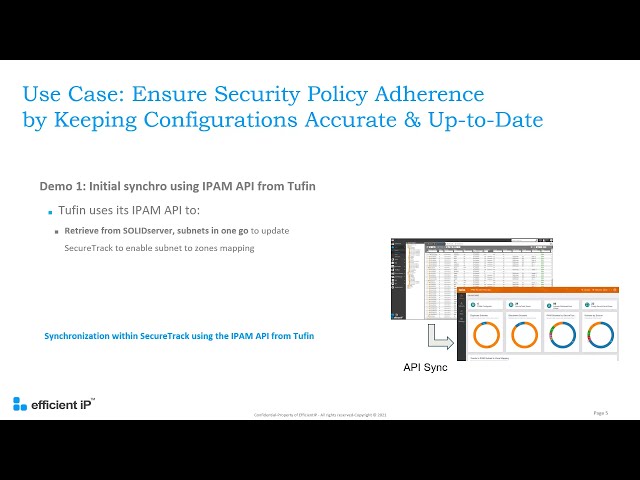 Enhancing Network Security Policy Adherence with EfficientIP IPAM data and Tufin SecureTrack