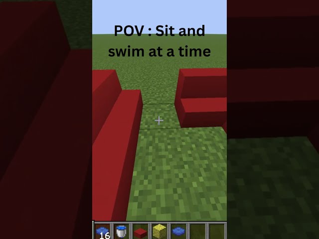 How to build a red concrete pool in Minecraft #minecraft #buildhacks #shorts #viral
