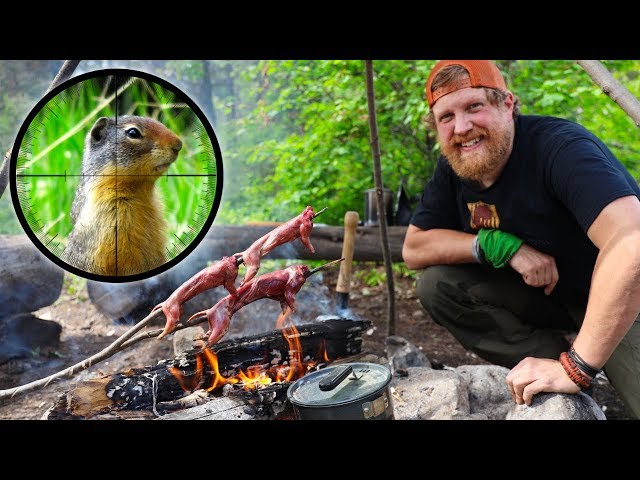 Catch And Cook Gopher Day 4 Of 30 Day Survival Challenge Canadian Rockies