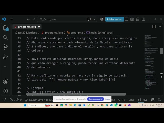Curso de JAVA Clase 22 Matrices | Escuela Libre de Programación