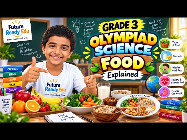 Grade 3 Olympiad Science | Food | Explained Simply | Science Olympiad