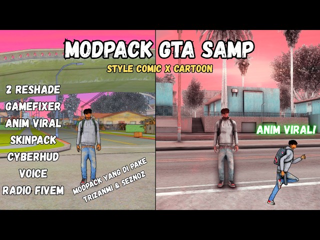 GTA SAMP COMIC X CARTOON STYLE MODPACK FOR LOW-END SPECS! SUPER LIGHTWEIGHT FOR POTATO LAPTOPS/PCS!