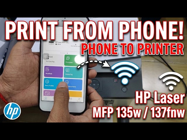 How to Connect HP Laser MFP 135w to WiFi & Print from Phone / Tablet