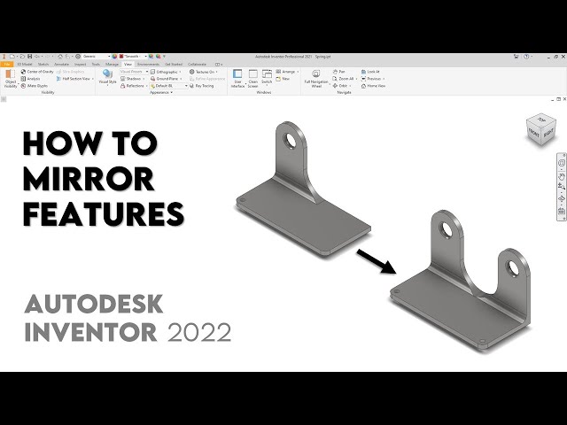 How to Mirror Features in a Part File | Autodesk Inventor 2022